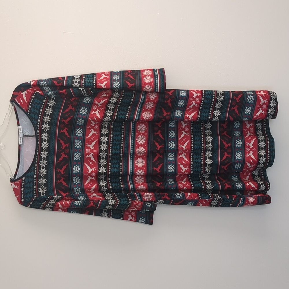 Women's Long Sleeve Holiday/Winter Print Dress